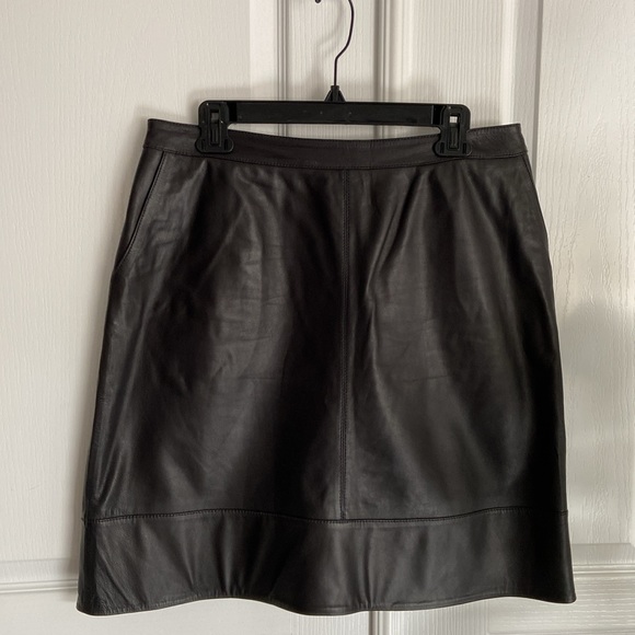 HALOGEN | Nordstrom A Line Leather Skirt - Picture 2 of 14